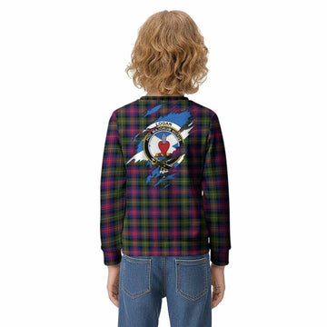 Logan Clan Crest In Me Tartan Kid Knitted Sweatshirt Scotland Flag Style
