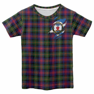 Logan Clan Crest In Me Tartan Kid T-shirt Scotland Flag Style