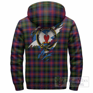Logan Clan Crest In Me Tartan Sherpa Hoodie Scotland Flag Style