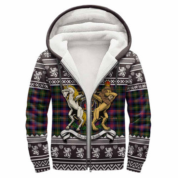 Logan Clan Tartan Crest Christmas Fleece Hoodie Coat of Arms Funny Style