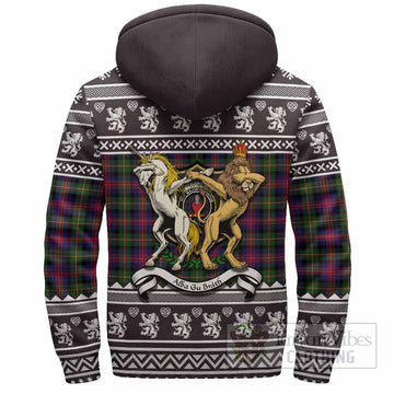 Logan Clan Tartan Crest Christmas Fleece Hoodie Coat of Arms Funny Style