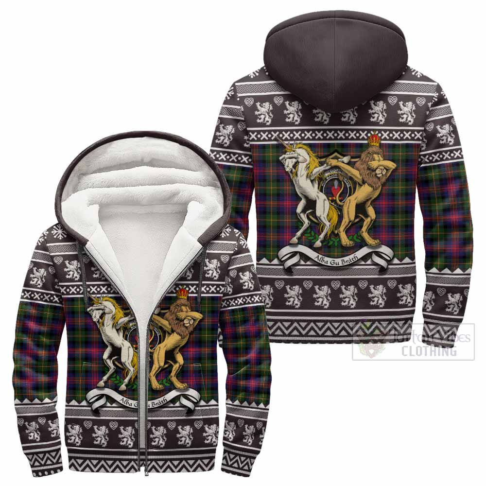 Logan Clan Tartan Crest Christmas Fleece Hoodie Coat of Arms Funny Style - Tartan Vibes Clothing