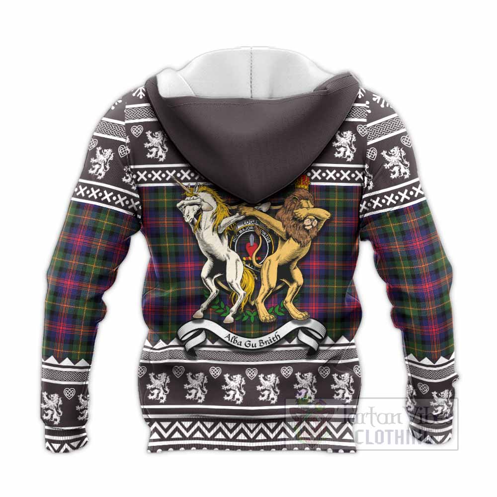 Logan Clan Tartan Crest Christmas Knitted Hoodie Coat of Arms Funny Style - Tartan Vibes Clothing