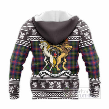 Logan Clan Tartan Crest Christmas Knitted Hoodie Coat of Arms Funny Style