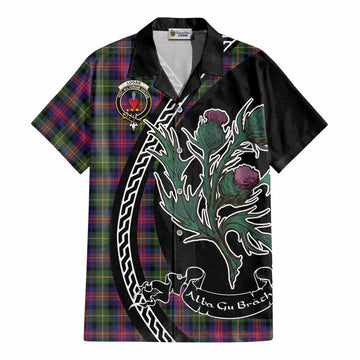 Logan Family Crest Tartan Cotton Hawaiian Shirt Alba Thistle Inspired - Tartan Vibes Clothing