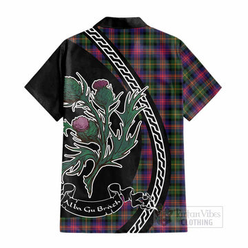 Logan Family Crest Tartan Cotton Hawaiian Shirt Alba Thistle Inspired - Tartan Vibes Clothing