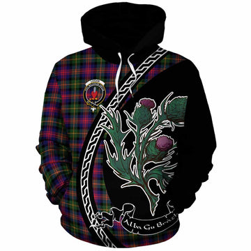 Logan Family Crest Tartan Cotton Hoodie Alba Thistle Inspired