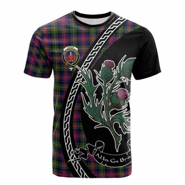Logan Family Crest Tartan Cotton T-shirt Alba Thistle Inspired