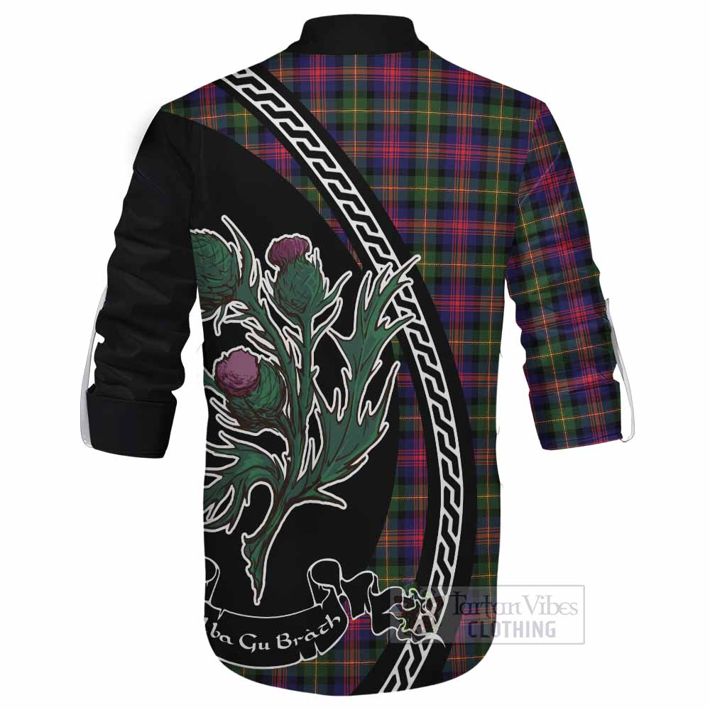 Logan Family Crest Tartan Ghillie Shirt Alba Thistle Inspired - Tartan Vibes Clothing