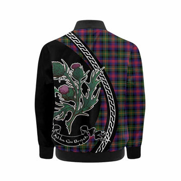 Logan Family Crest Tartan Kid Bomber Jacket Alba Thistle Inspired