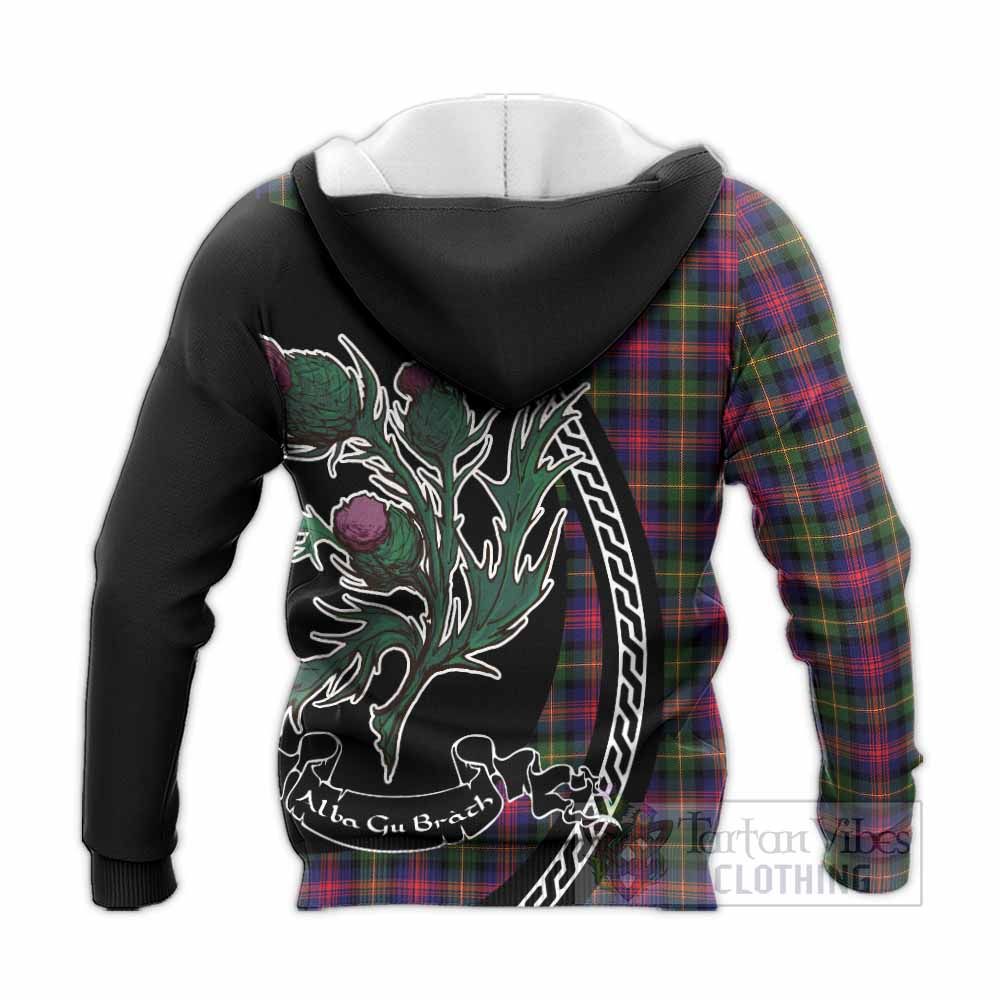 Logan Family Crest Tartan Knitted Hoodie Alba Thistle Inspired - Tartan Vibes Clothing