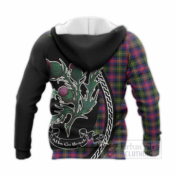 Logan Family Crest Tartan Knitted Hoodie Alba Thistle Inspired