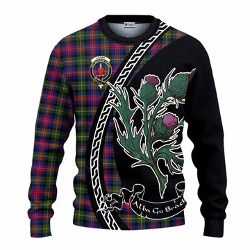 Logan Family Crest Tartan Knitted Sweater Alba Thistle Inspired