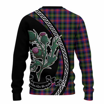 Logan Family Crest Tartan Knitted Sweater Alba Thistle Inspired