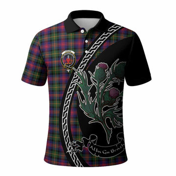 Logan Family Crest Tartan Polo Shirt Alba Thistle Inspired