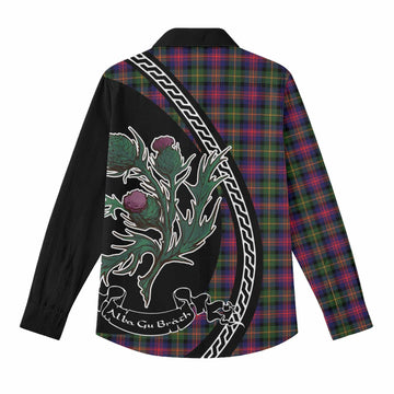 Logan Family Crest Tartan Women Casual Shirt Alba Thistle Inspired