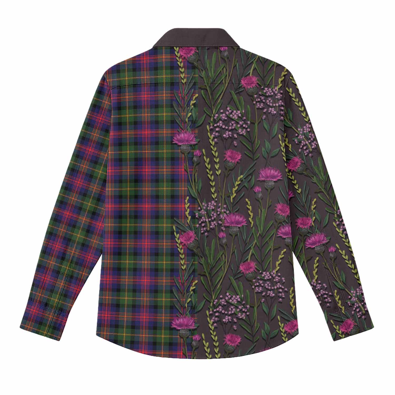 Logan Family Crest Tartan Women Casual Shirt Scottish Thistle Flower Pattern Half Style - Tartan Vibes Clothing
