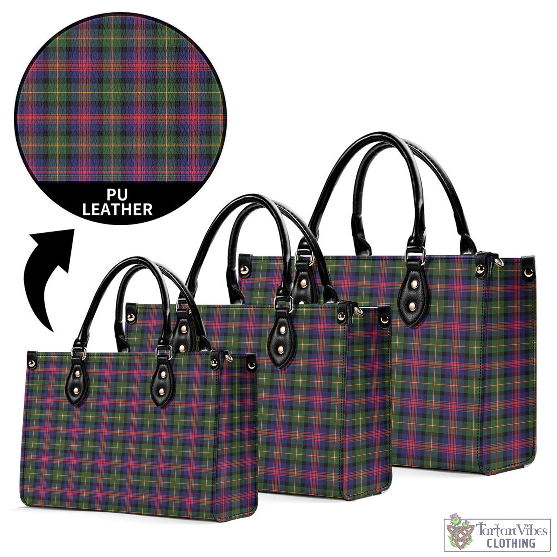 Tartan Vibes Clothing Logan Modern Tartan Luxury Leather Handbags