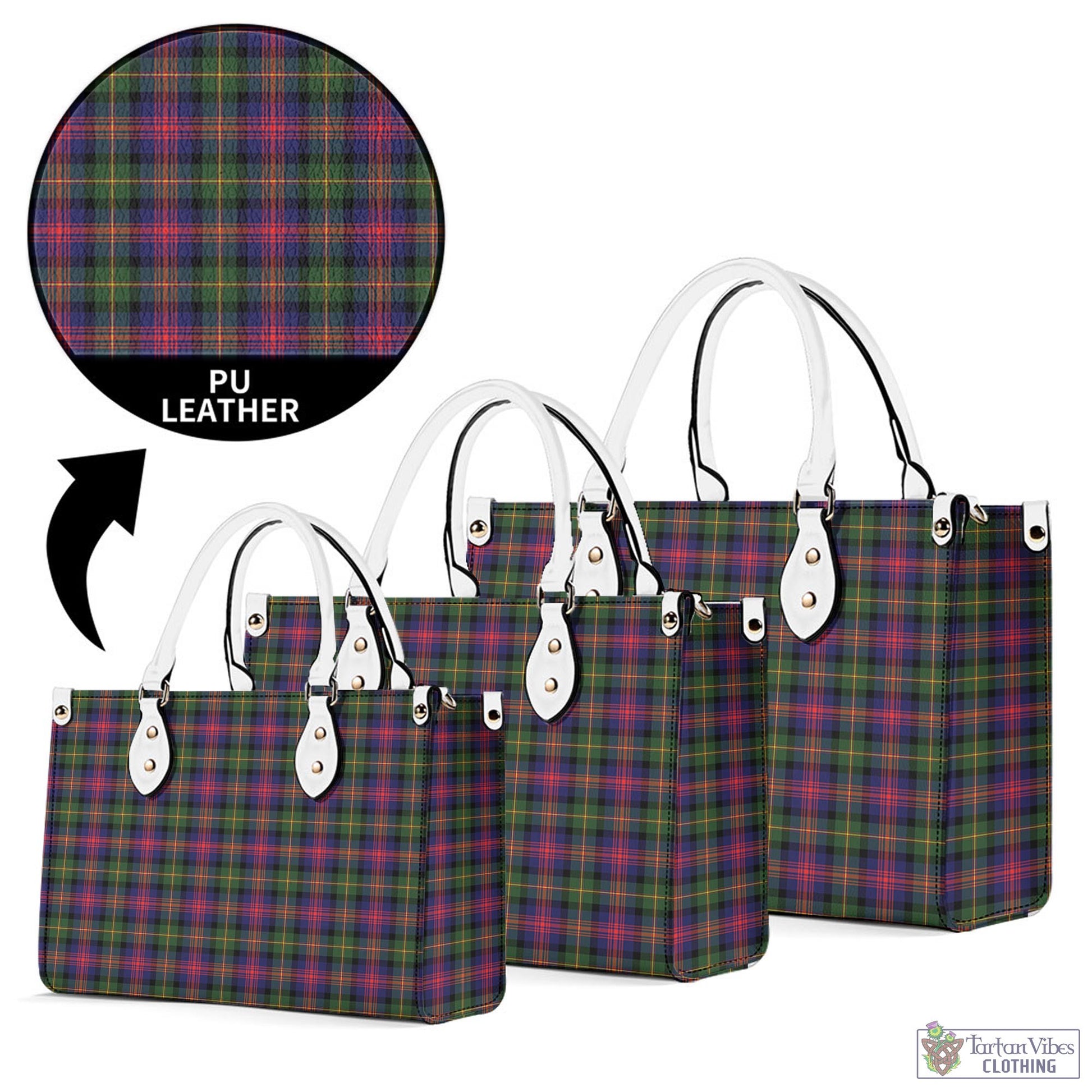 Tartan Vibes Clothing Logan Modern Tartan Luxury Leather Handbags