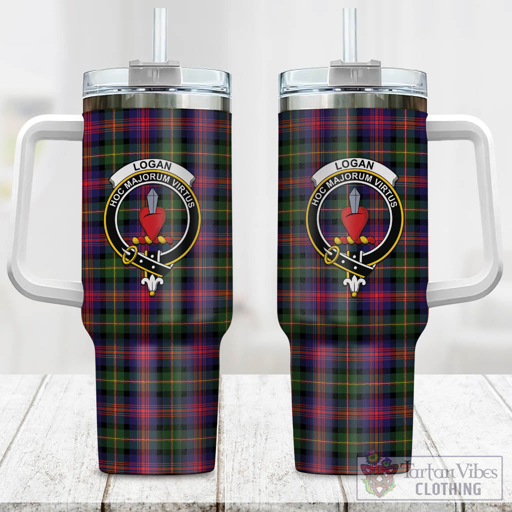 Tartan Vibes Clothing Logan Modern Tartan and Family Crest Tumbler with Handle
