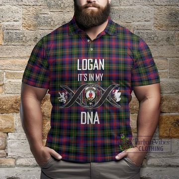 Logan Tartan Polo Shirt with Family Crest DNA In Me Style