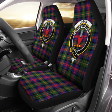 Logan Tartan Car Seat Cover with Family Crest