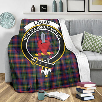 Logan Tartan Blanket with Family Crest