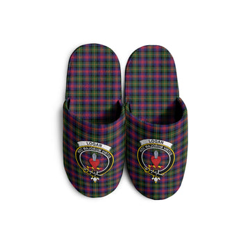 Logan Tartan Home Slippers with Family Crest