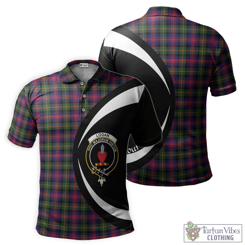 Logan Tartan Men's Polo Shirt with Family Crest Circle Style Kid - Tartan Vibes Clothing