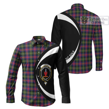 Logan Tartan Long Sleeve Button Up with Family Crest Circle Style