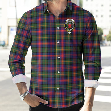 Logan Modern Tartan Long Sleeve Button Up Shirt with Family Crest