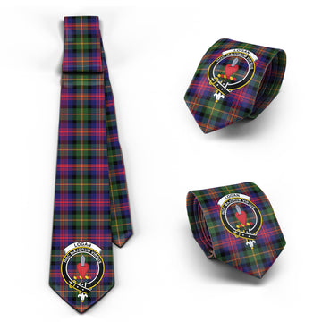 Logan Modern Tartan Classic Necktie with Family Crest