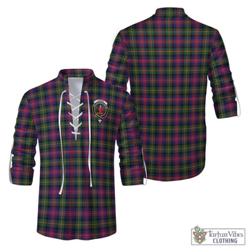 Logan Modern Tartan Men's Scottish Traditional Jacobite Ghillie Kilt Shirt with Family Crest