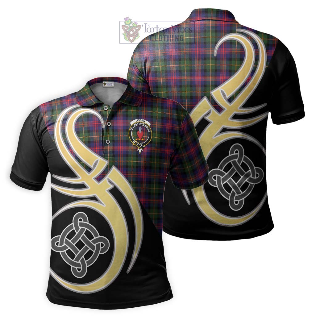 Logan Tartan Polo Shirt with Family Crest and Celtic Symbol Style Kid - Tartan Vibes Clothing