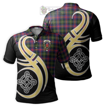 Logan Tartan Polo Shirt with Family Crest and Celtic Symbol Style