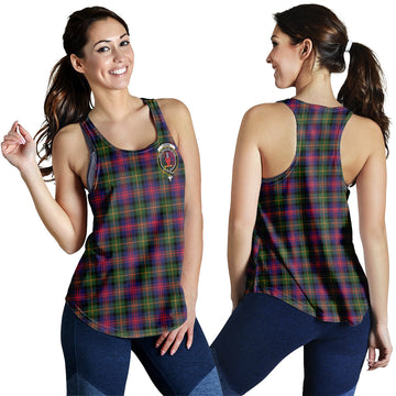 Logan Tartan Women Racerback Tanks with Family Crest