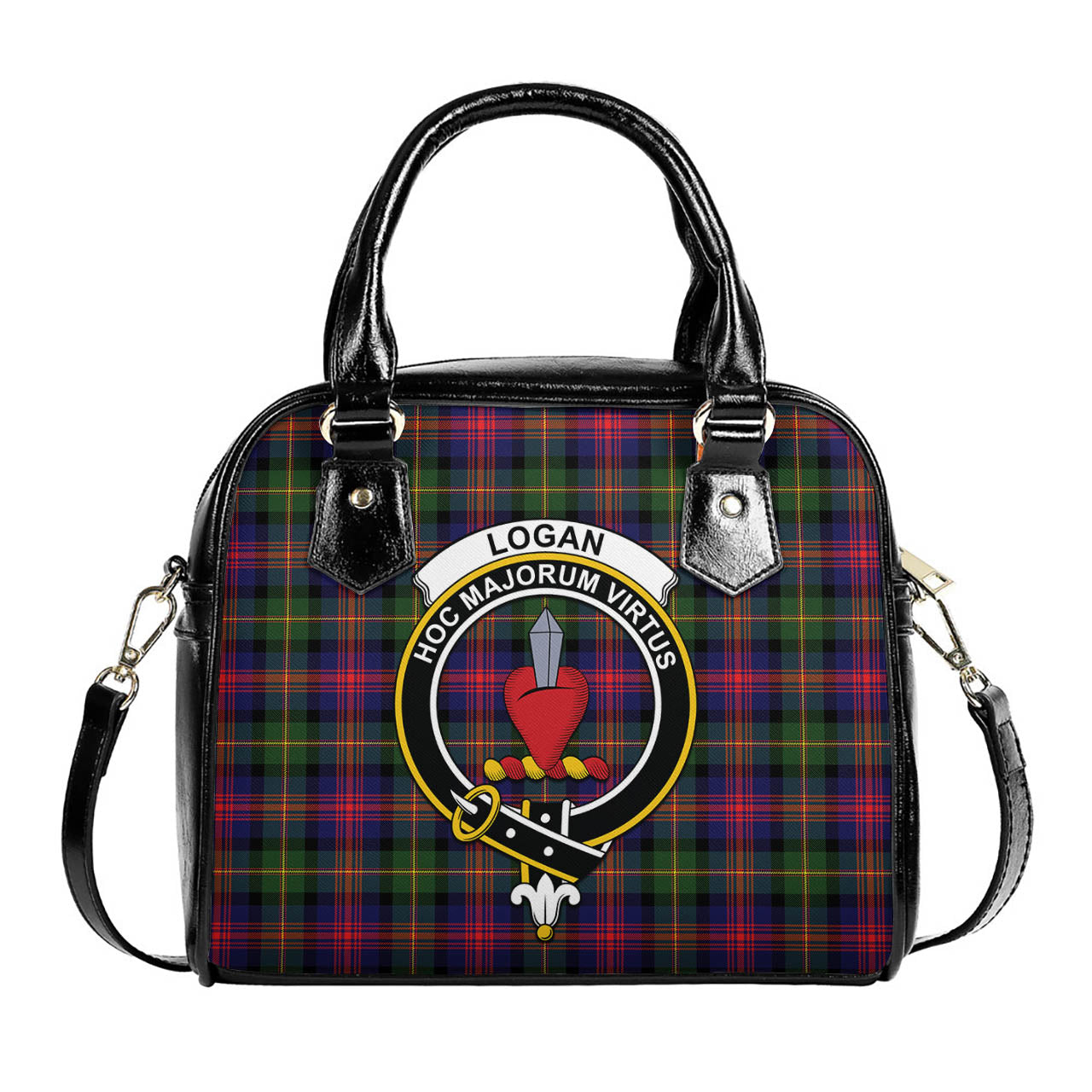 Logan Modern Tartan Shoulder Handbags with Family Crest One Size 6*25*22 cm - Tartanvibesclothing