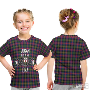 Logan Tartan Kid T-Shirt with Family Crest DNA In Me Style