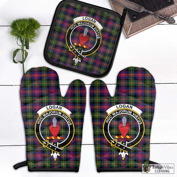 Logan Tartan Combo Oven Mitt & Pot-Holder with Family Crest
