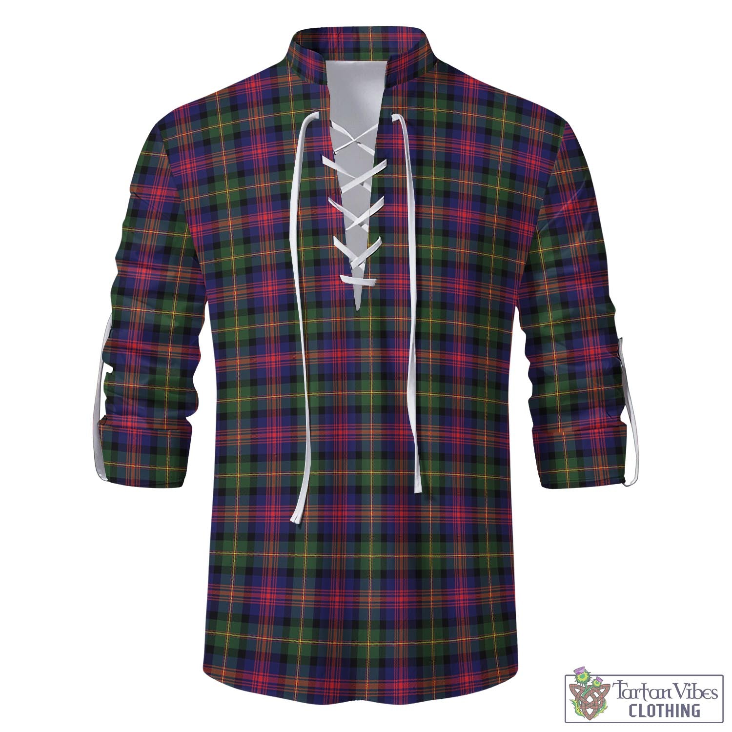 Tartan Vibes Clothing Logan Modern Tartan Men's Scottish Traditional Jacobite Ghillie Kilt Shirt