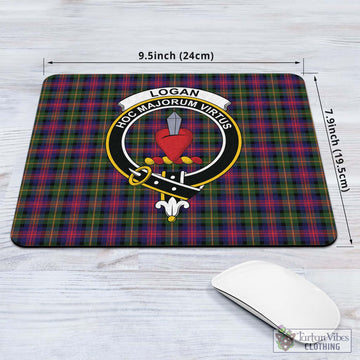 Logan Modern Tartan Mouse Pad with Family Crest