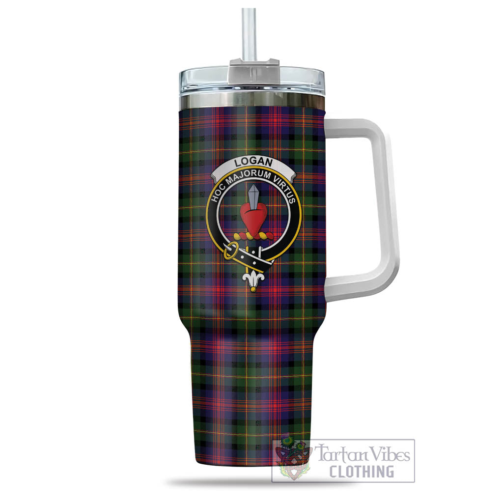 Tartan Vibes Clothing Logan Modern Tartan and Family Crest Tumbler with Handle