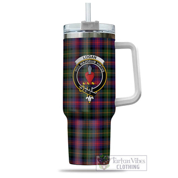 Tartan Vibes Clothing Logan Modern Tartan and Family Crest Tumbler with Handle
