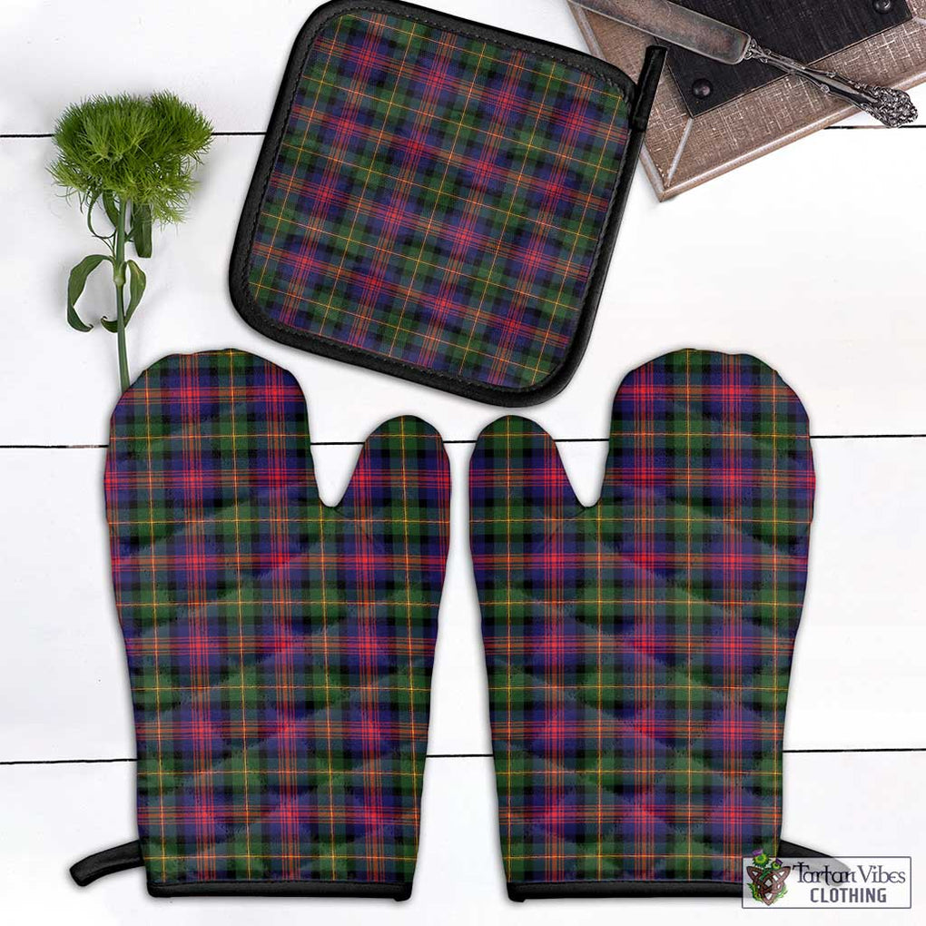 Logan Tartan Combo Oven Mitt & Pot-Holder Combo 1 Oven Mitt & 1 Pot-Holder Black - Tartan Vibes Clothing