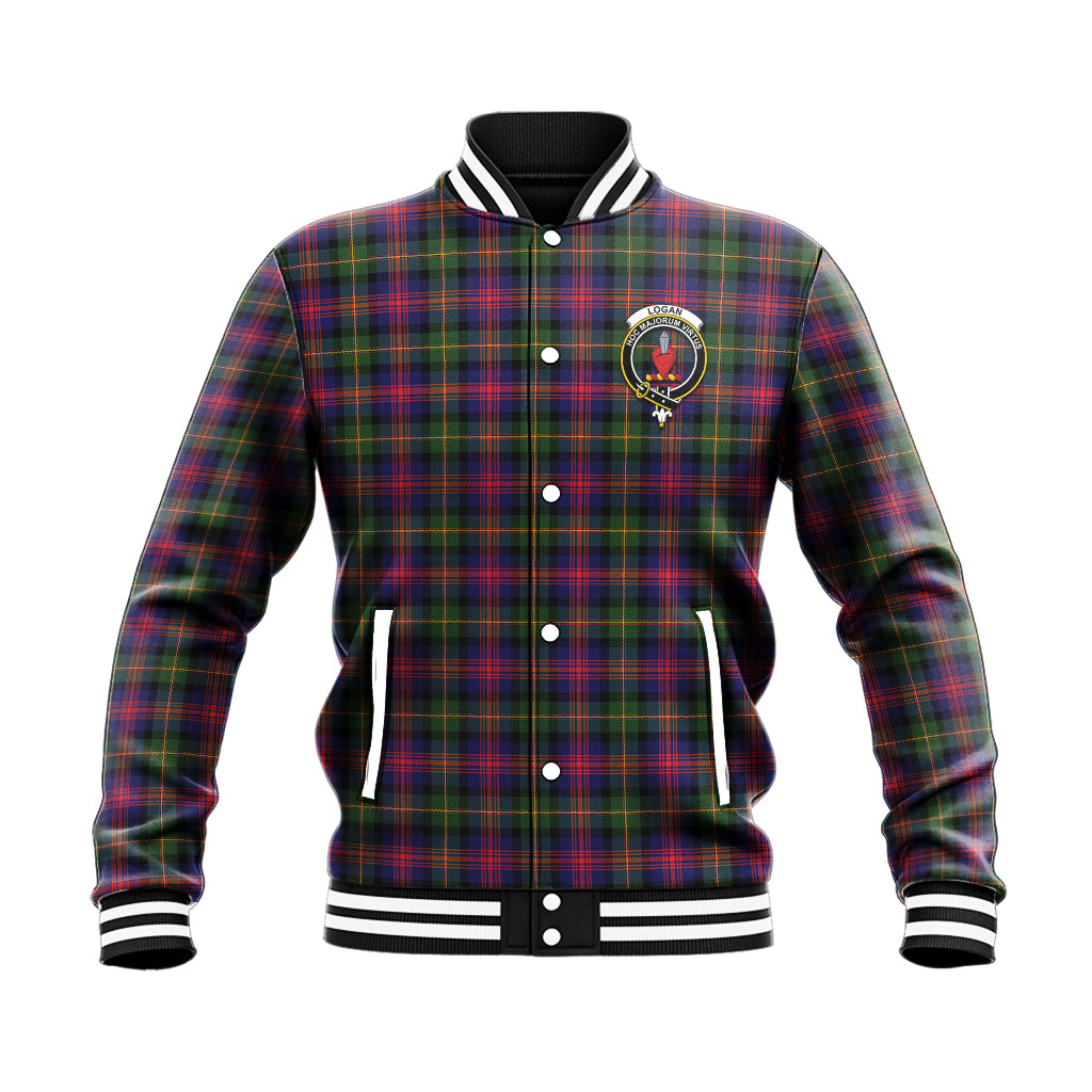 Logan Tartan Baseball Jacket with Family Crest - Tartan Vibes Clothing