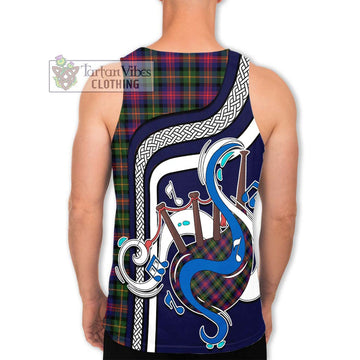 Logan Tartan Men's Tank Top with Epic Bagpipe Style