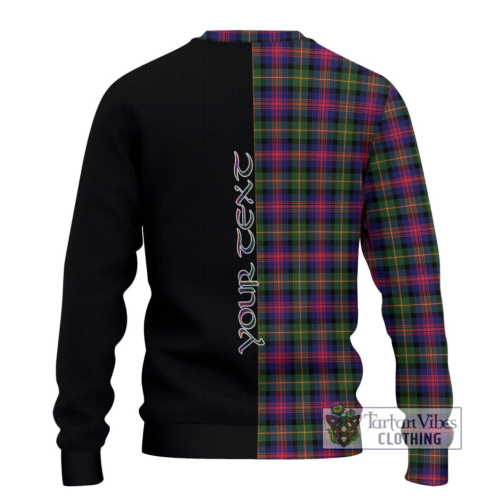 Logan Tartan Knitted Sweater with Family Crest and Half Of Me Style - Tartanvibesclothing Shop