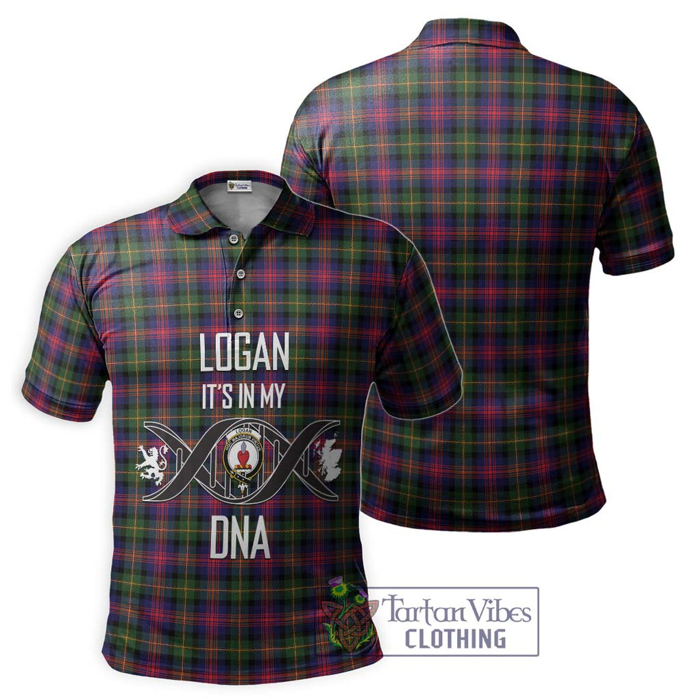 Logan Tartan Polo Shirt with Family Crest DNA In Me Style - Tartanvibesclothing Shop
