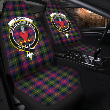 Logan Tartan Car Seat Cover with Family Crest