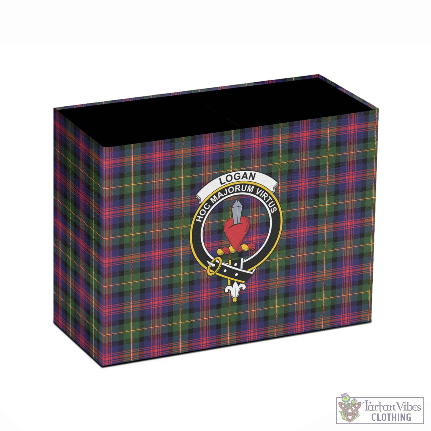 Tartan Vibes Clothing Logan Modern Tartan Pen Holder with Family Crest